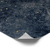 Poster Mandala et confetti floraux d'or (Coin)