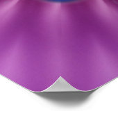 Poster Mandala étoile en bleu | fleur magenta (Coin)