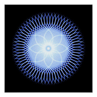 Poster Mandala Fleur du Coeur
