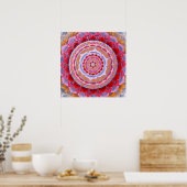 Poster Mandala fleur perse (Cuisine)