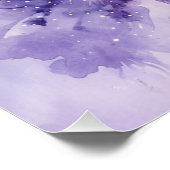 Poster Mandala floral aquarelle violet (Coin)