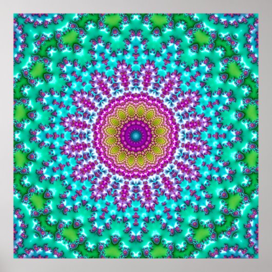Poster Mandala fractal 3 (Devant)