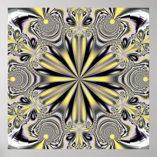 Poster Mandala fractal 4 (Devant)