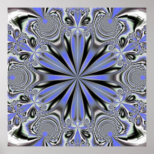 Poster Mandala fractal 5 (Devant)