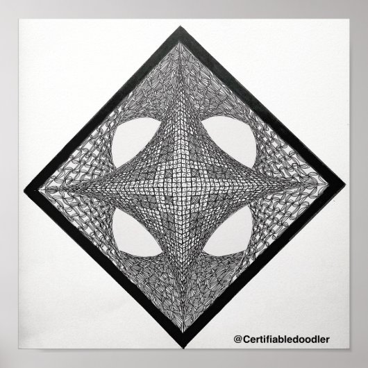 Poster Mandala géométrique (Devant)