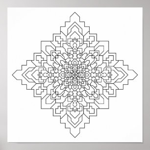 Poster Mandala géométrique #10