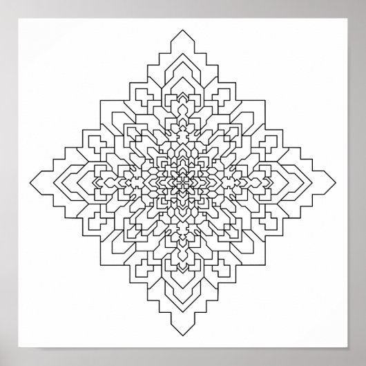Poster Mandala géométrique #10 (Devant)