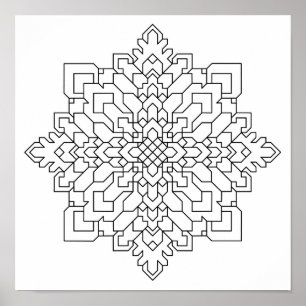 Poster Mandala géométrique #13