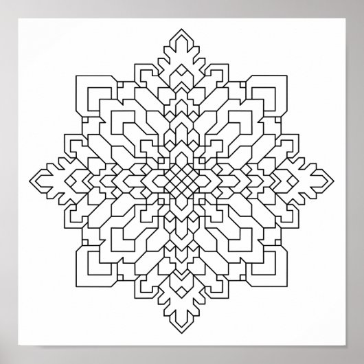 Poster Mandala géométrique #13 (Devant)