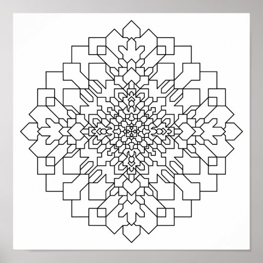Poster Mandala géométrique #15 (Devant)