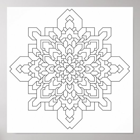 Poster Mandala géométrique #4 (Devant)