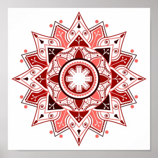 Poster Mandala géométrique, mystique (Devant)