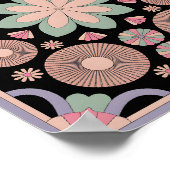 Poster Mandala Géométrique Pastel en Fleur (Coin)