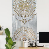 Poster Mandala Gold Design (Bureau à domicile)