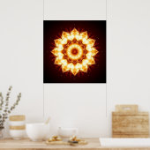 Poster Mandala Golden Sun (Cuisine)