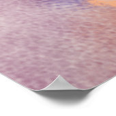 Poster Mandala Heart Soft Peach Purple Aquarelle Imprimer (Coin)