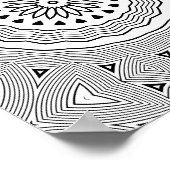 Poster Mandala Hypnotique aux Ondulations avec des Couche (Coin)