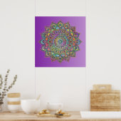 Poster Mandala Inde Style 1 (Cuisine)