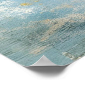 Poster mandala indien aux teintes turquoise et orange (Coin)