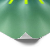 Poster Mandala jaune vert | fleur verte (Coin)