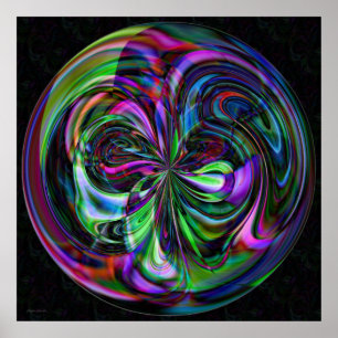 Poster Mandala magique de canne - copie de fractale