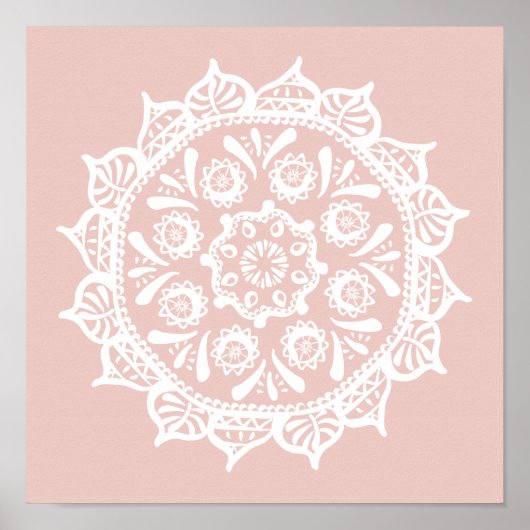 Poster Mandala Mallow (Devant)