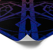 Poster Mandala Miroir 2 ( Arc-en-ciel ) (Coin)