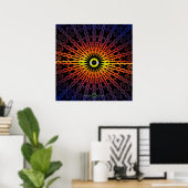 Poster Mandala Miroir 2 ( Arc-en-ciel ) (Bureau à domicile)