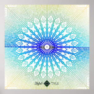 Poster Mandala Miroir de l'Ombre ( Arc-en-ciel )