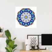 Poster Mandala Motif 01 (Bureau à domicile)