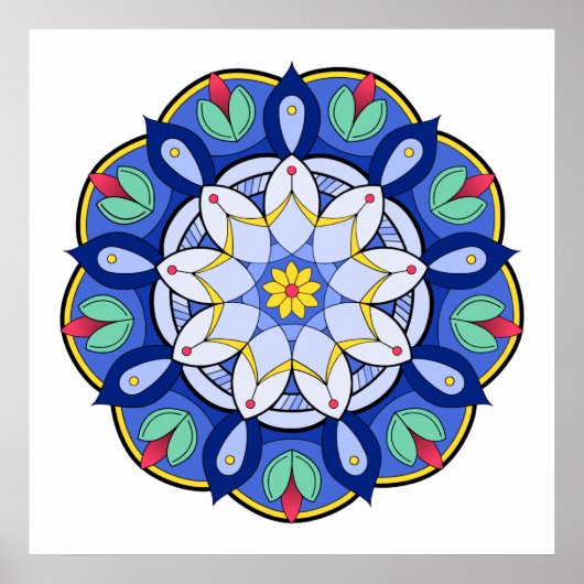 Poster Mandala Motif 01 (Devant)