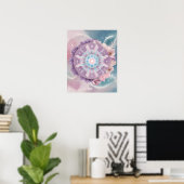 Poster Mandala mystique violet | Astrologie de rêve (Bureau à domicile)
