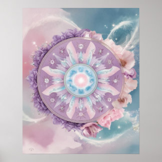 Poster Mandala mystique violet | Astrologie de rêve