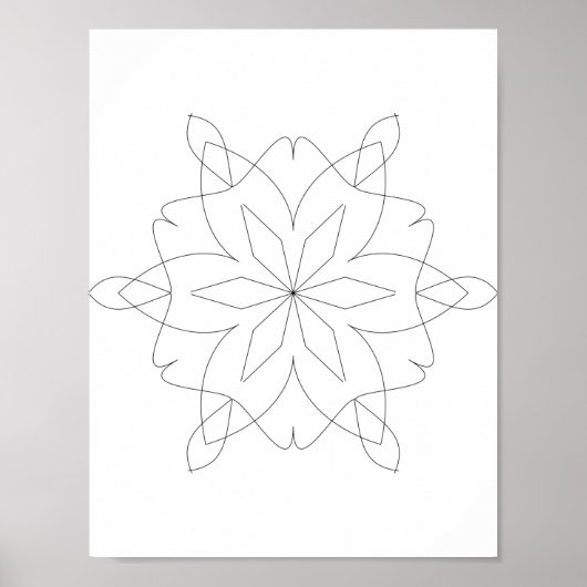 Poster - Mandala naar kleur (Voorkant)