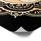 Poster Mandala or et argent (Coin)