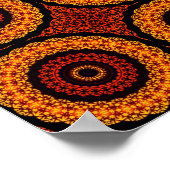 Poster Mandala orange et jaune (Coin)