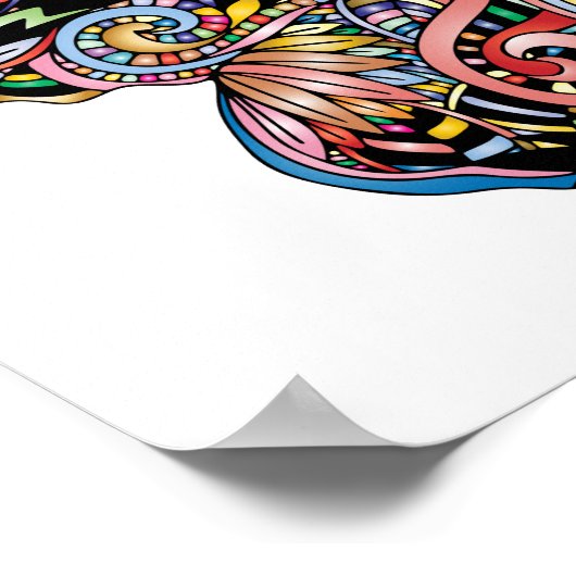 Poster Mandala papillon (Coin)