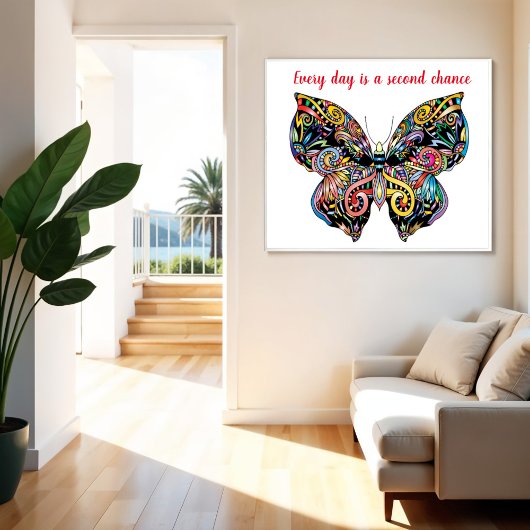Poster Mandala papillon