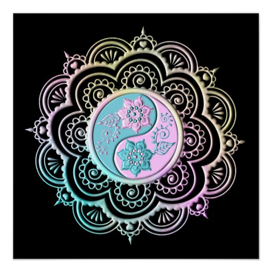 Poster Mandala Pastel (Devant)