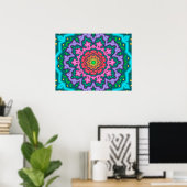 Poster Mandala Pastels (Bureau à domicile)