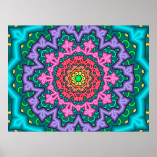 Poster Mandala Pastels (Devant)