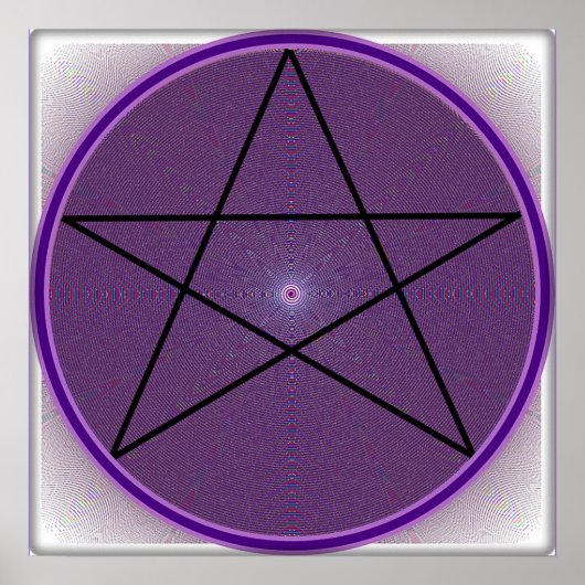 Poster Mandala Pentagram (Devant)