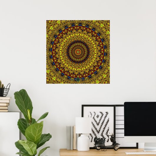 Poster Mandala perdu (Bureau à domicile)