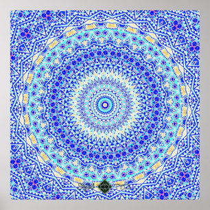 Poster Mandala perdu inversé