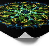 Poster Mandala personnel 7 de fractale de méditation (Coin)