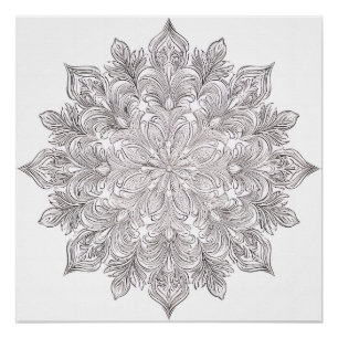 Poster Mandala Petale de Plume