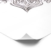Poster Mandala Petale de Plume (Coin)