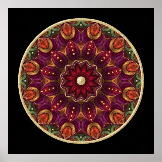 Poster Mandala Pressé (Devant)