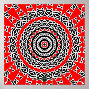 Poster Mandala Prism (Rouge)