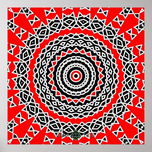 Poster Mandala Prism (Rouge) (Devant)